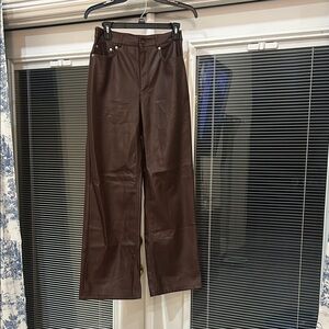 Urban Outfitters Brown Faux Leather Boot Cut Pants